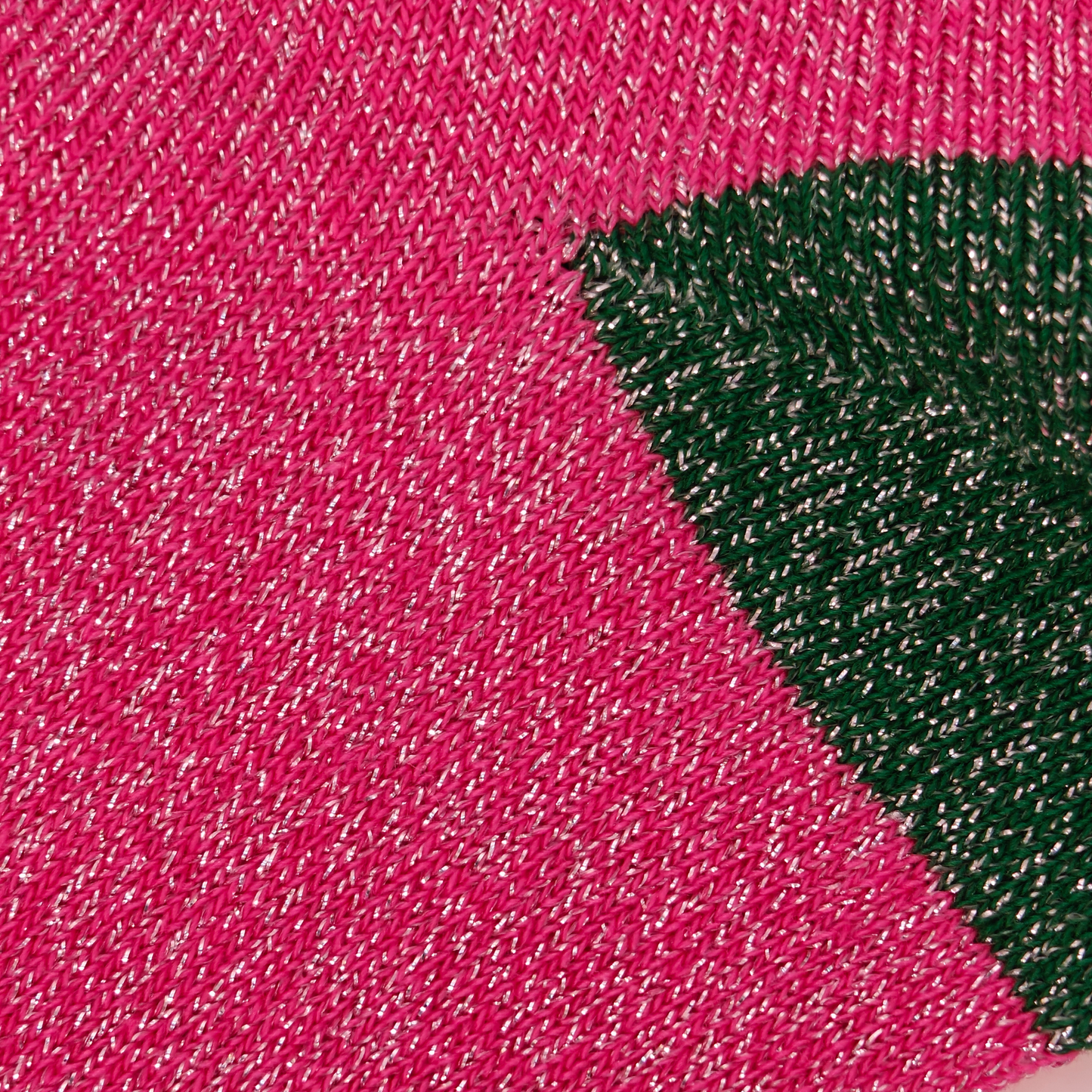 The Glitter sock - Pink & Green
