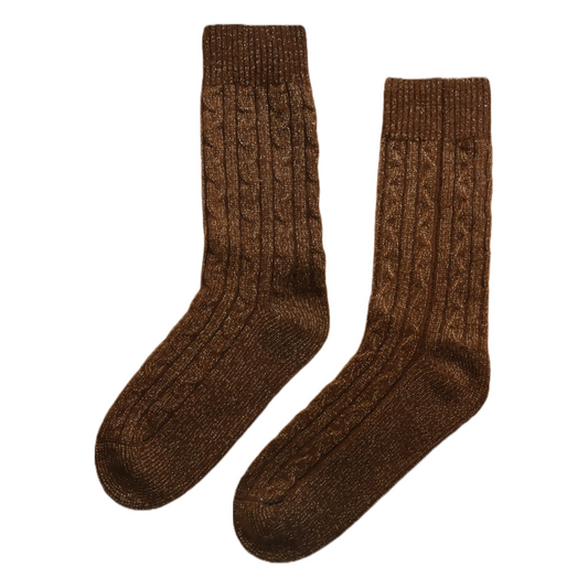 The G.O.A.T. Mocha Muse 100% cashmere socks – luxury cashmere socks by Maison Pablo